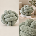 green  knot  cushion