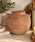 terrcotta round vase