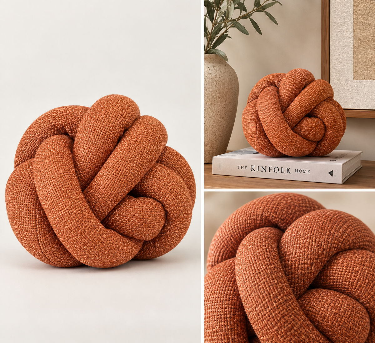 orange knot cushion