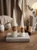 white con candle